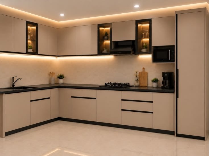L-Shaped Modular Kitchen